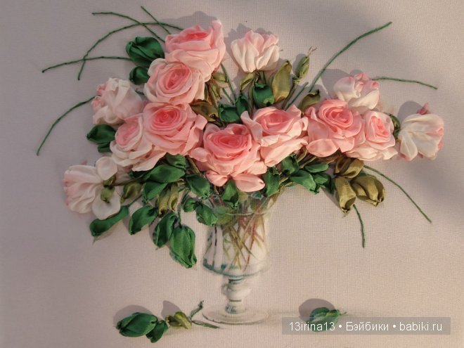 Красота из лент. Вышивка Людмилы Дейнеко