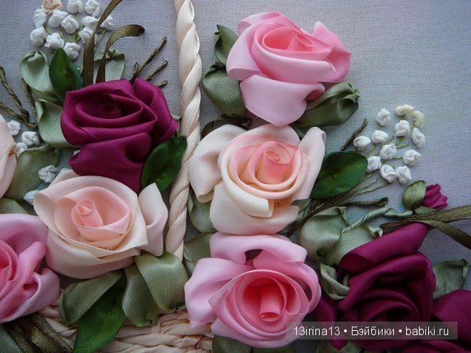 Красота из лент. Вышивка Людмилы Дейнеко