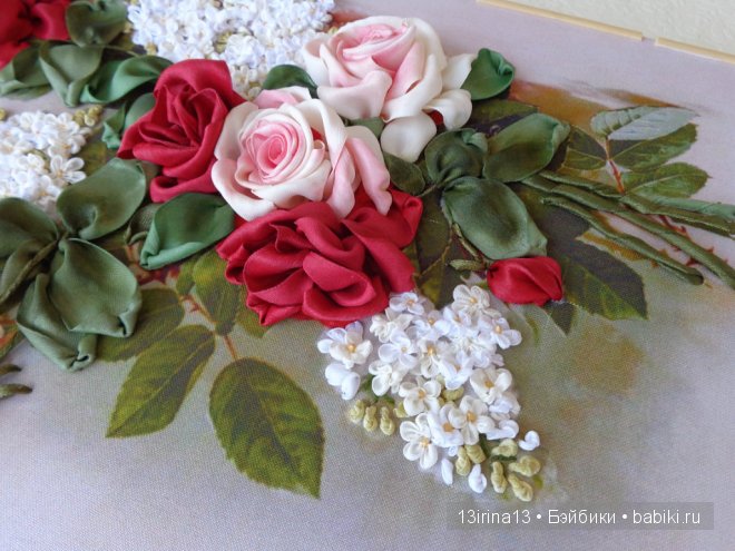 Красота из лент. Вышивка Людмилы Дейнеко