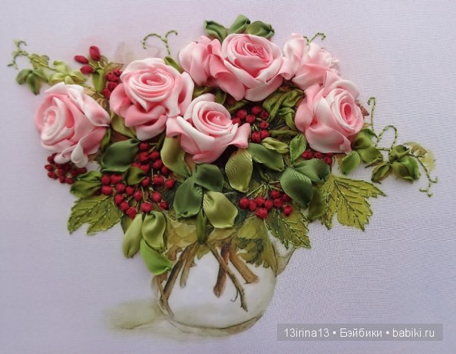 Красота из лент. Вышивка Людмилы Дейнеко