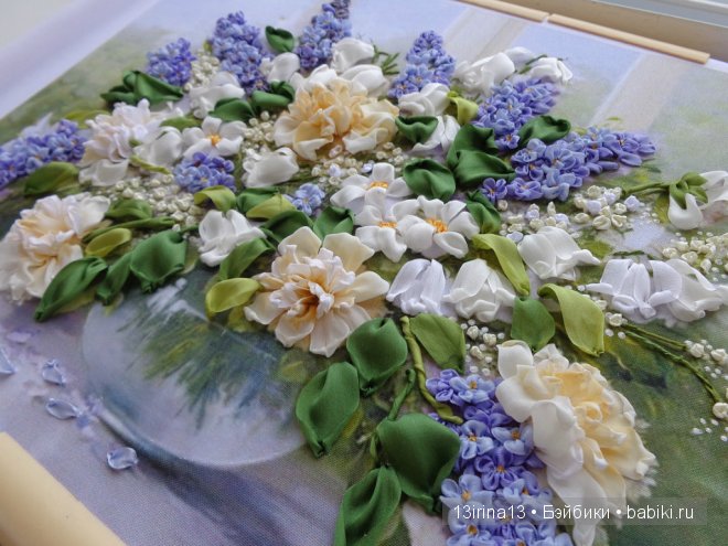 Красота из лент. Вышивка Людмилы Дейнеко