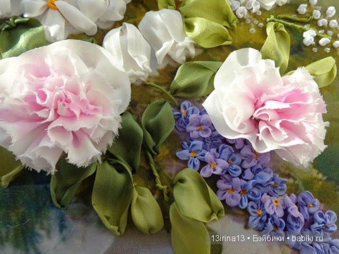 Красота из лент. Вышивка Людмилы Дейнеко