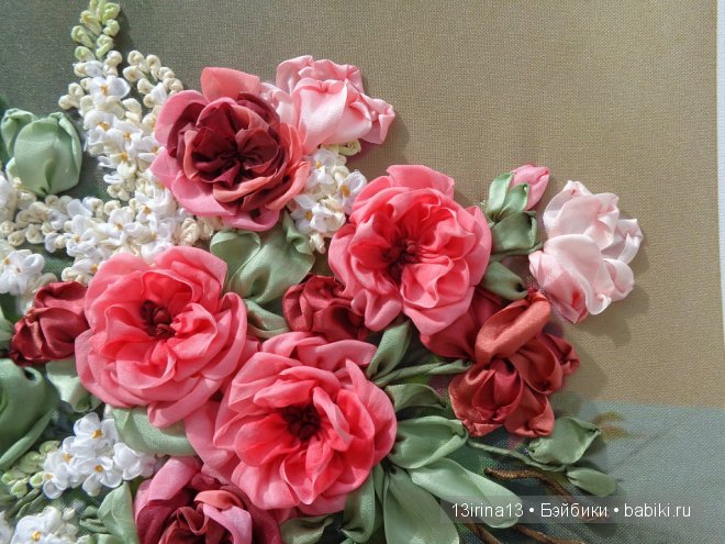 Красота из лент. Вышивка Людмилы Дейнеко