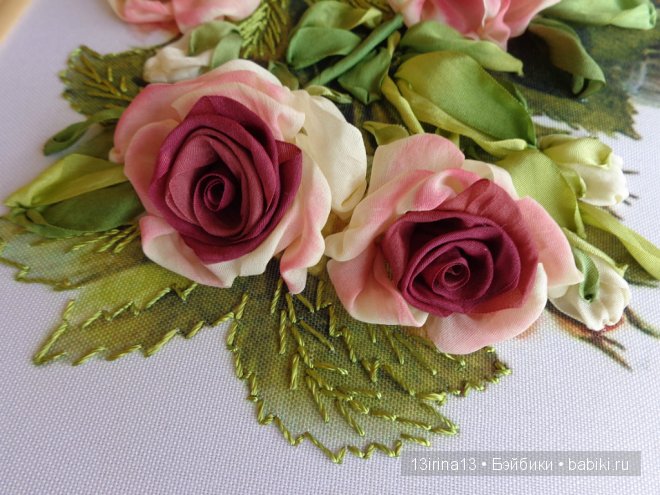 Красота из лент. Вышивка Людмилы Дейнеко