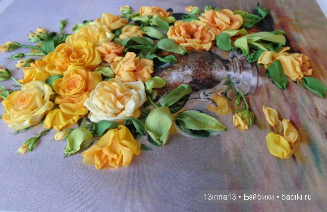 Красота из лент. Вышивка Людмилы Дейнеко