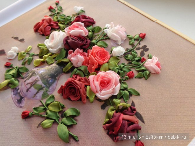 Красота из лент. Вышивка Людмилы Дейнеко