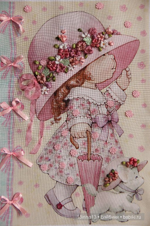 Вышивание картин шёлковыми лентами (3часть)