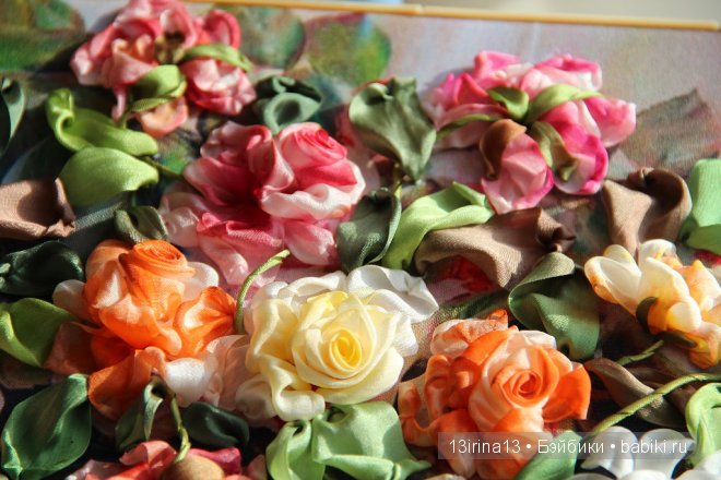 Вышивание картин шёлковыми лентами (3часть)