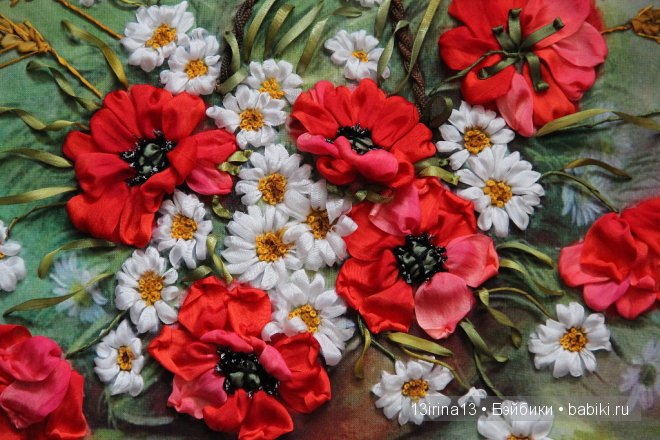 Вышивание картин шёлковыми лентами (3часть) (фото 3)