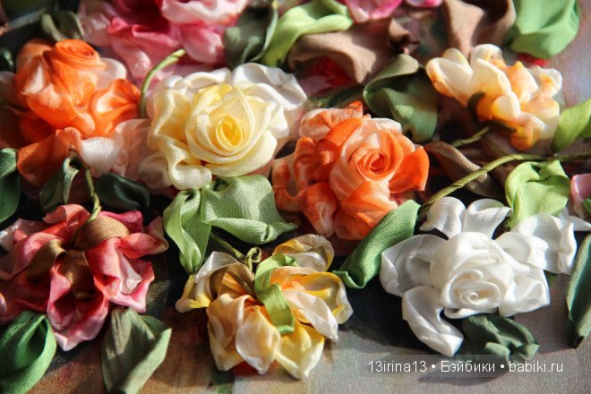 Вышивание картин шёлковыми лентами (3часть)