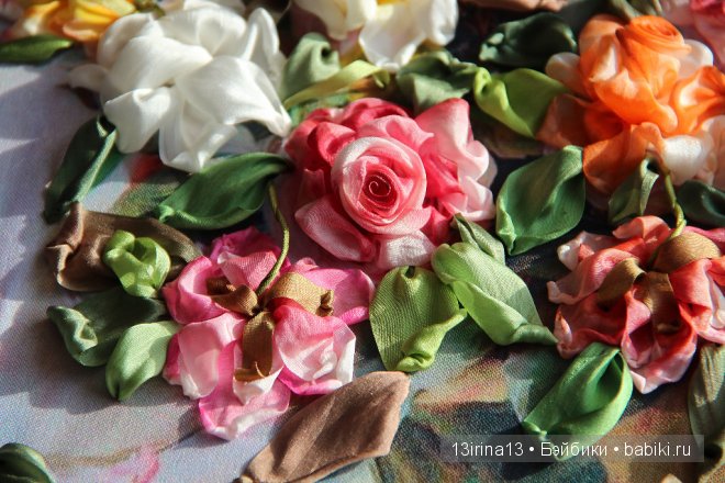 Вышивание картин шёлковыми лентами (3часть)