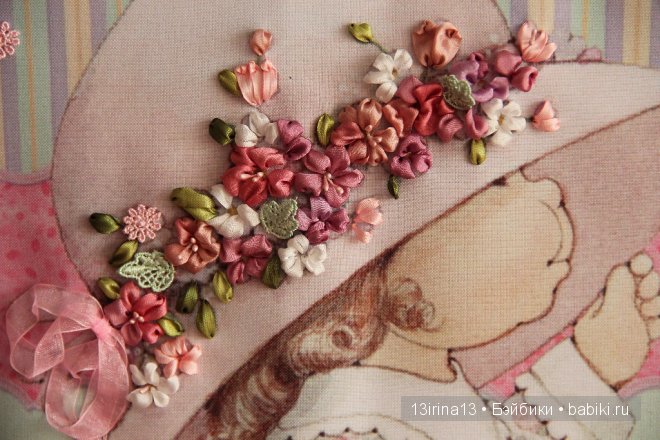 Вышивание картин шёлковыми лентами (3часть)