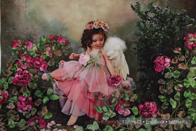 Вышивание картин шёлковыми лентами (3часть)