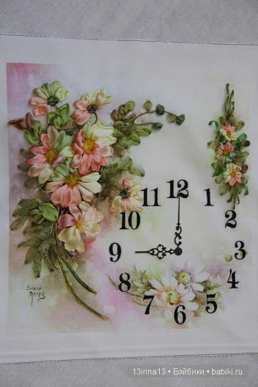 Вышивание картин шёлковыми лентами (3часть)