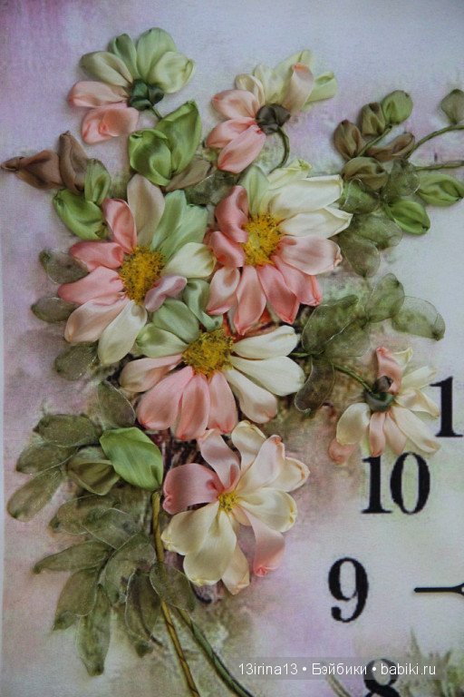 Вышивание картин шёлковыми лентами (3часть)