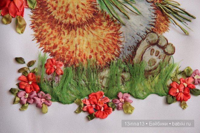 Вышивание картин шёлковыми лентами (3часть)