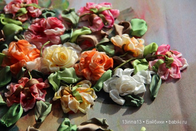 Вышивание картин шёлковыми лентами (3часть)