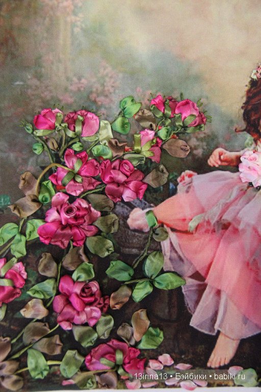 Вышивание картин шёлковыми лентами (3часть)