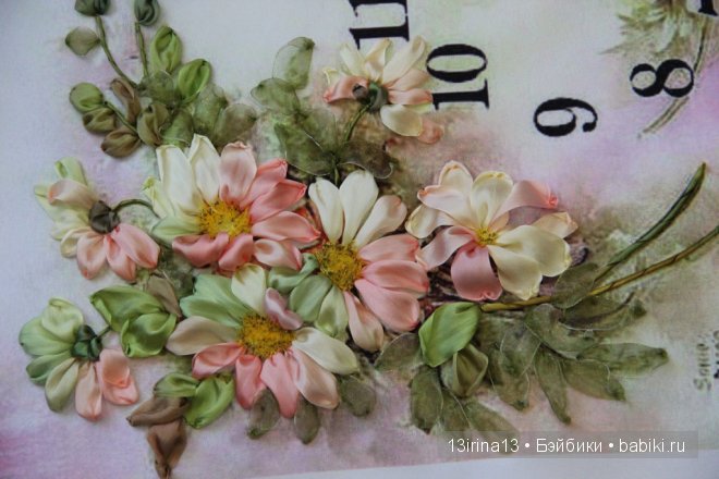 Вышивание картин шёлковыми лентами (3часть)