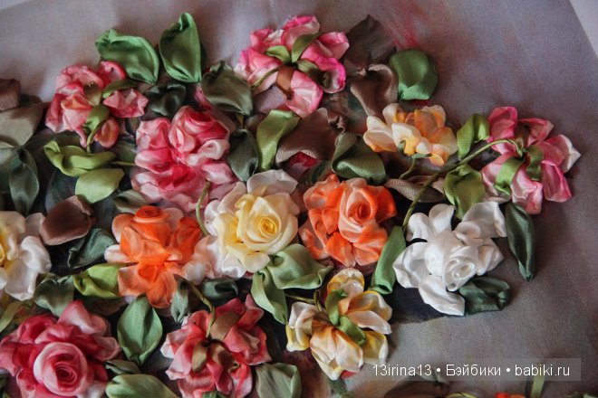 Вышивание картин шёлковыми лентами (3часть)