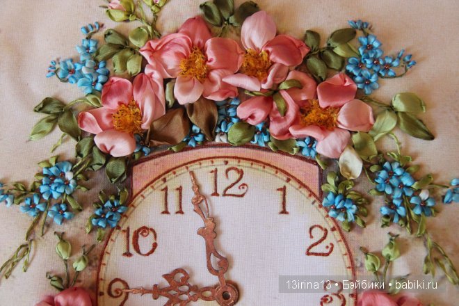 Вышивание картин шёлковыми лентами (3часть)