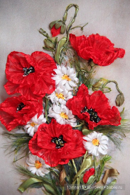 Вышивание картин шёлковыми лентами (3часть) (фото 8)