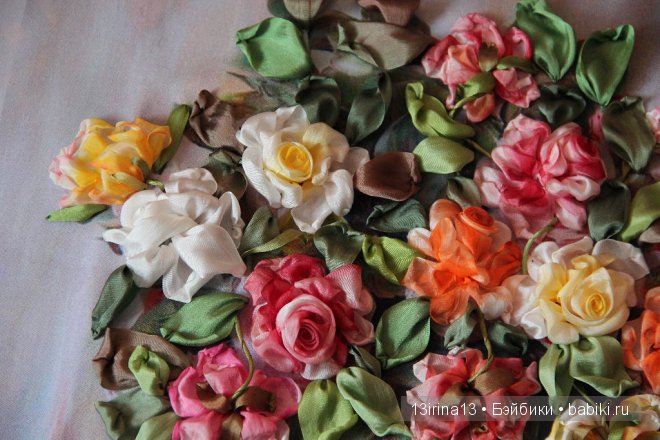 Вышивание картин шёлковыми лентами (3часть)