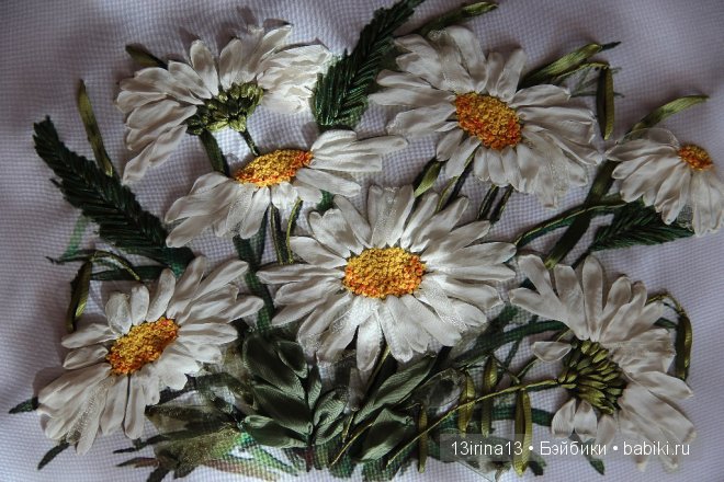 Вышивание картин шёлковыми лентами (3часть)