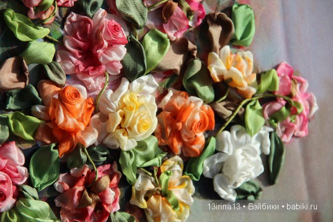 Вышивание картин шёлковыми лентами (3часть)