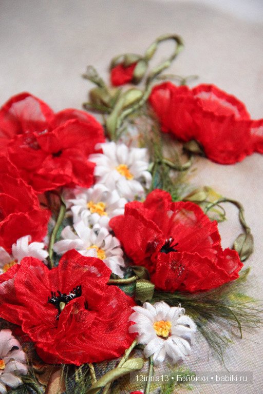 Вышивание картин шёлковыми лентами (3часть) (фото 9)