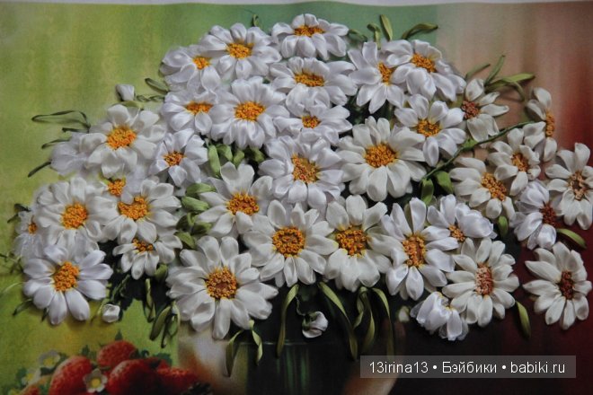 Вышивание картин шёлковыми лентами (3часть)