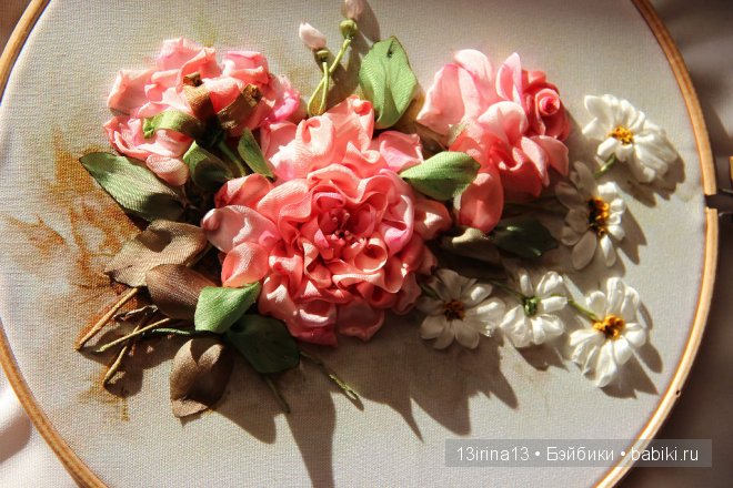 Вышивание картин шёлковыми лентами (3часть)