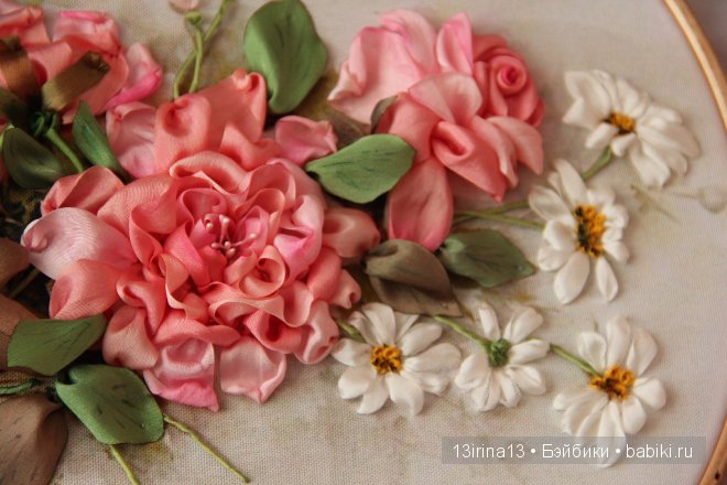 Вышивание картин шёлковыми лентами (3часть)