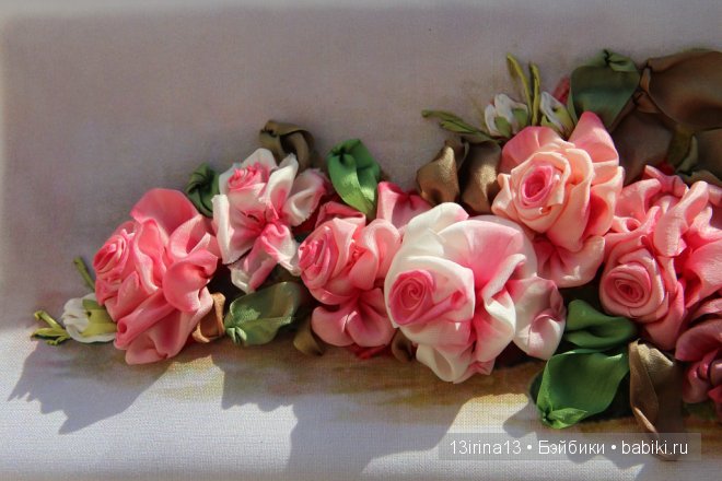 Вышивание картин шёлковыми лентами (3часть)