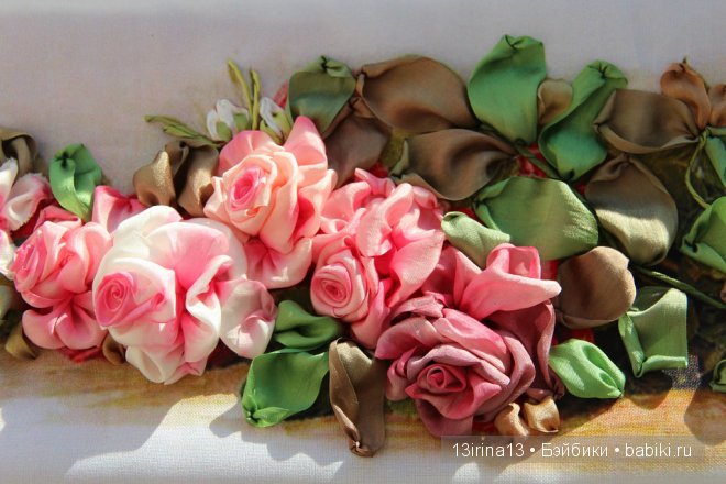 Вышивание картин шёлковыми лентами (3часть)