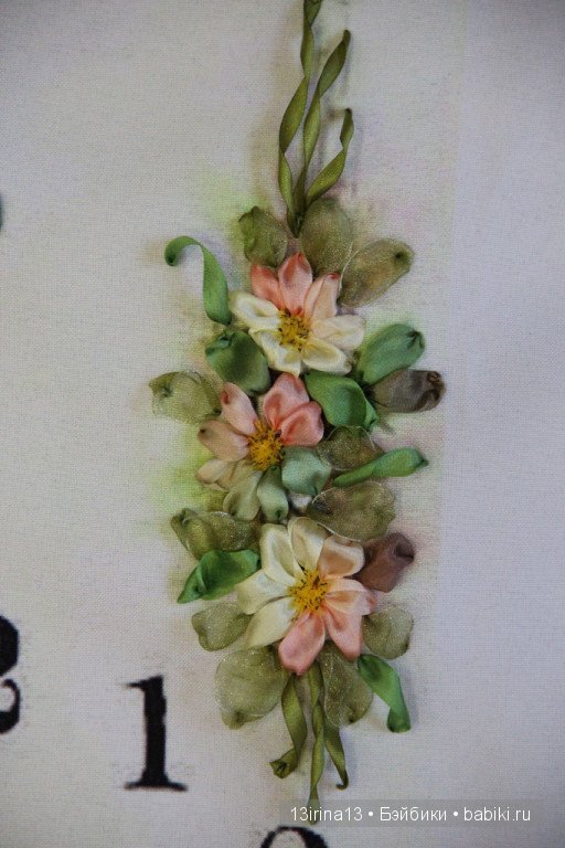 Вышивание картин шёлковыми лентами (3часть)