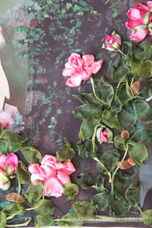 Вышивание картин шёлковыми лентами (3часть)