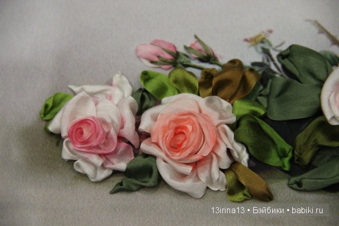 Вышивание картин шёлковыми лентами (3часть)