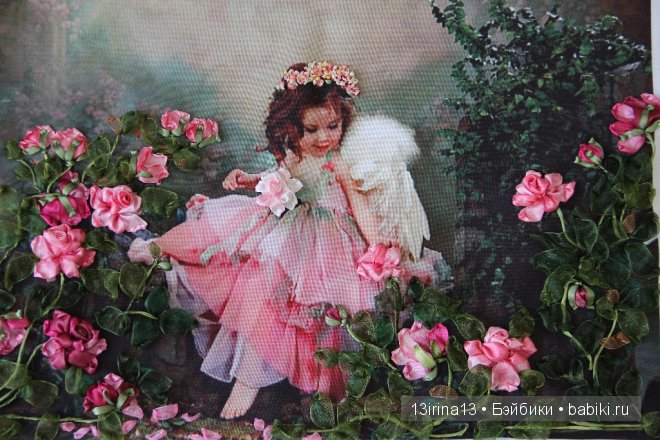 Вышивание картин шёлковыми лентами (3часть)