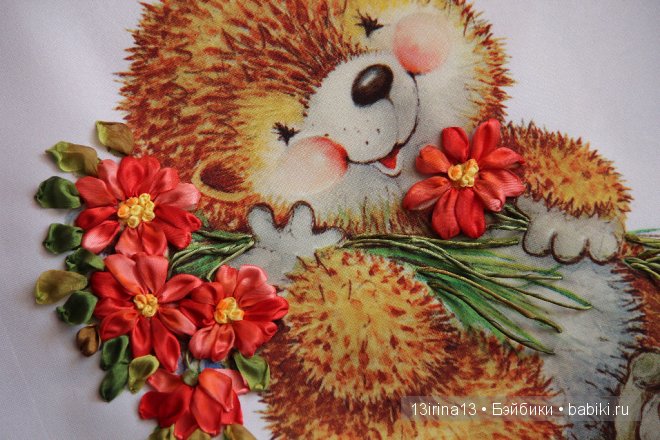 Вышивание картин шёлковыми лентами (3часть)