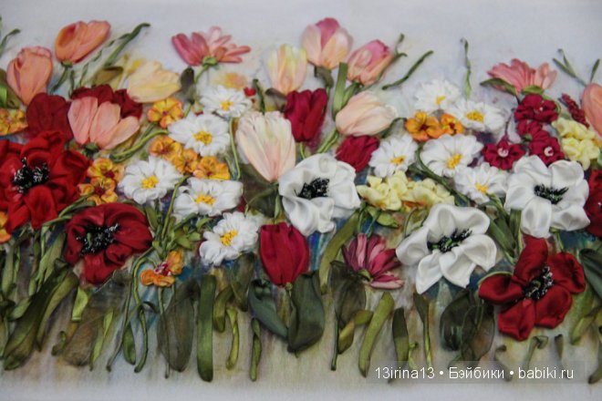 Вышивание картин шёлковыми лентами (3часть)