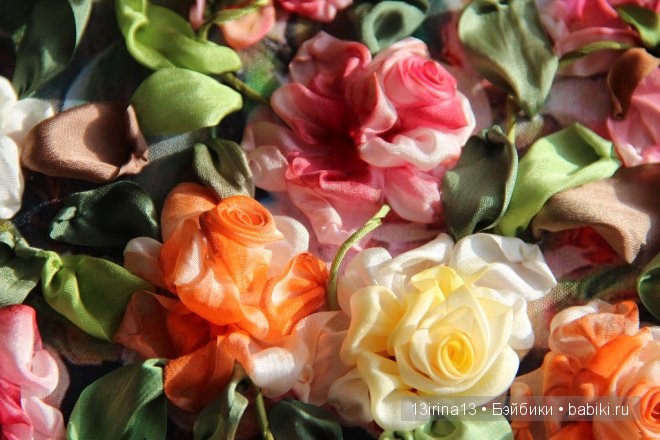 Вышивание картин шёлковыми лентами (3часть)