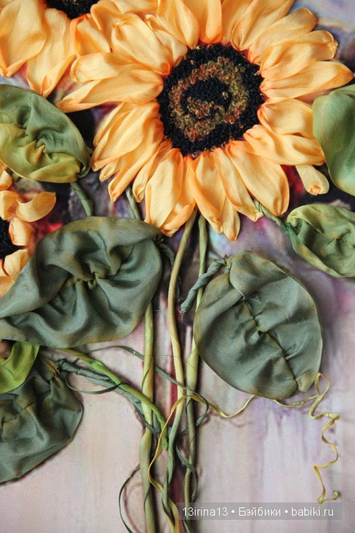 Вышивание картин шёлковыми лентами (3часть)