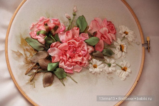 Вышивание картин шёлковыми лентами (3часть)