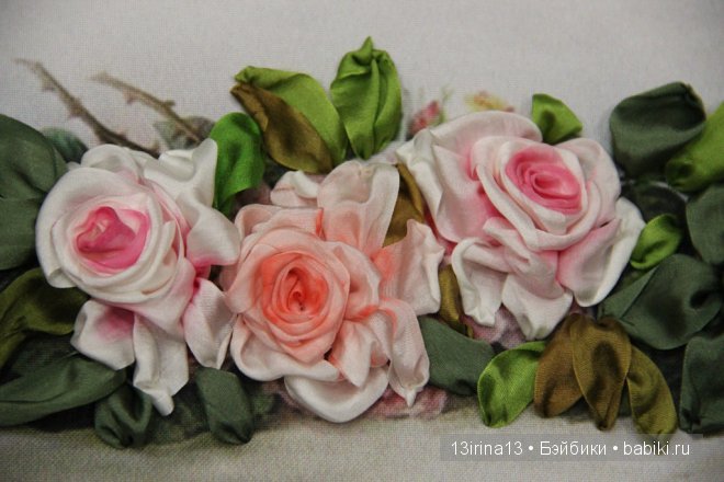 Вышивание картин шёлковыми лентами (3часть)