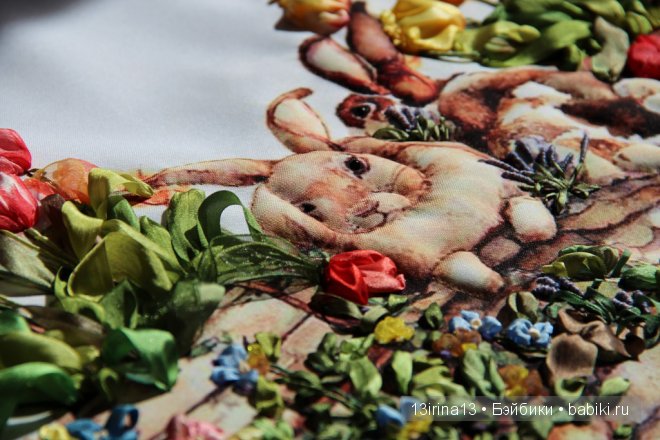 Вышивание картин шёлковыми лентами (3часть)