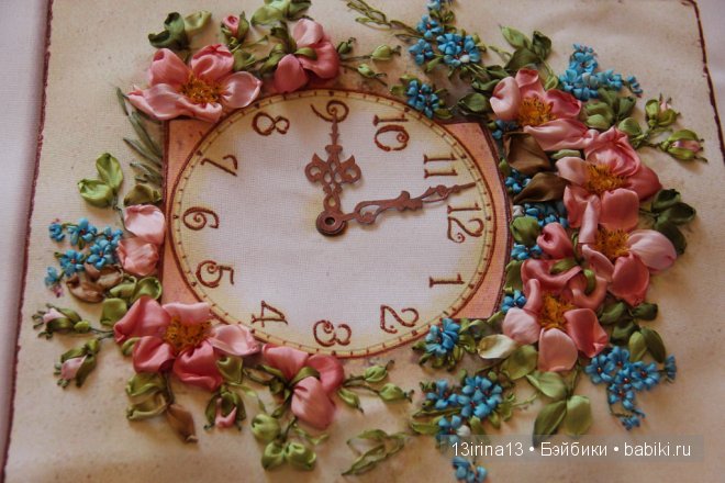 Вышивание картин шёлковыми лентами (3часть)