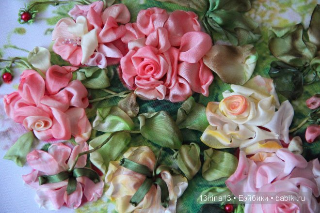 Вышивание картин шёлковыми лентами (3часть)