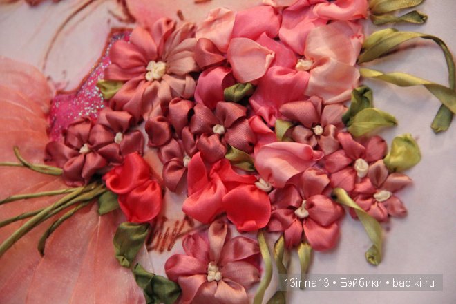 Вышивание картин шёлковыми лентами (3часть)