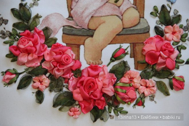 Вышивание картин шёлковыми лентами (3часть)